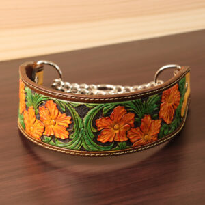 シェリダンスタイルの本革ハーフチョーク